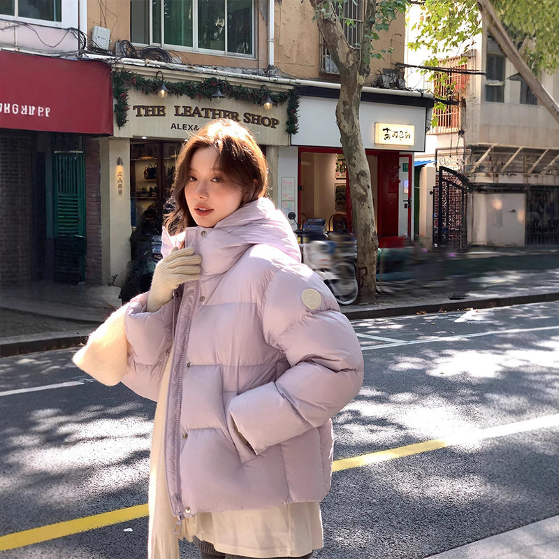 冬季短款羽绒棉服女冬季2025年新款小个子面包服泡芙加厚棉袄外套|undefined