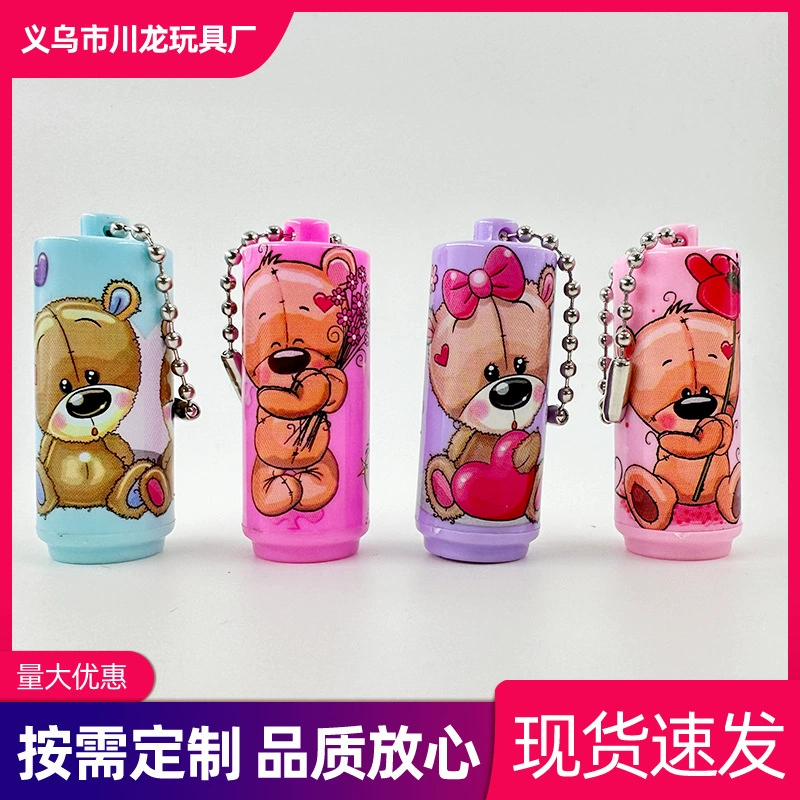 Светодиодный открытый творческий милый мультфильм портативный фонарик стойло пластиковые мини Сильный свет небольшой фонарик оптом