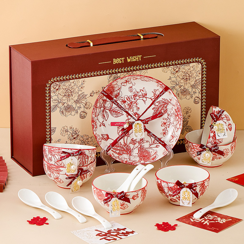 Chinese-style Bowls, Festive Housewarming And Wedding Gifts, High-end...