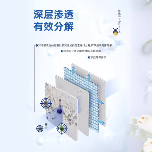 Wall wall mold remover, white wall cleaning, mold removal, mildew spot mold removal, household wall mold removal artifact