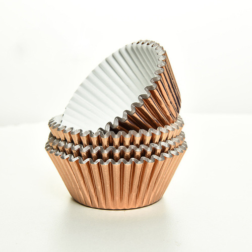 High-temperature resistant 100 cake paper cups aluminum foil composite paper colorful non-stick cake pans baking tools muffin cups