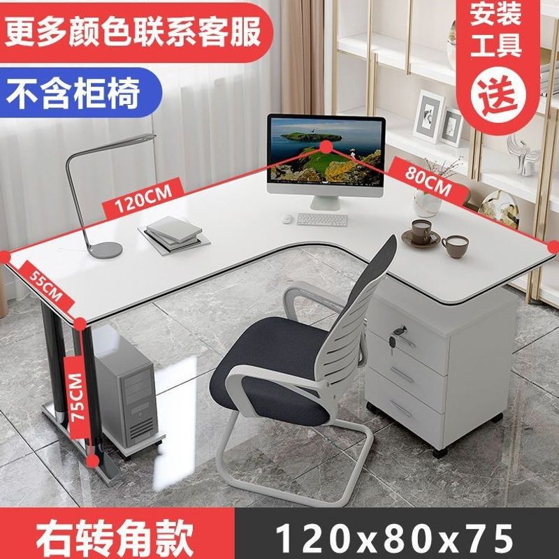 Corner computer desk, simple modern design, student study desk, L-shaped corner office desk for bedroom and home use