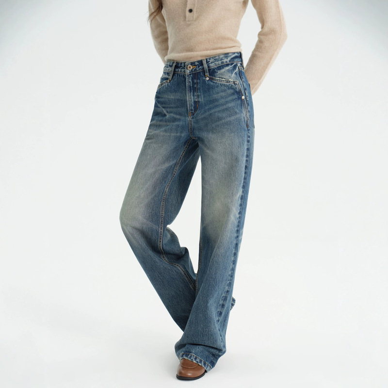 MBB high-quality American retro wide-leg jeans for women, 2026 autumn and winter, high street design, loose fit, versatile and slimming MBB high-quality American retro wide-leg jeans for women, 2026 autumn and winter, high street design, loose fit, versatile and slimming