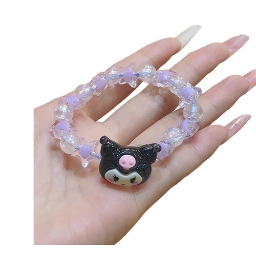 Adorable Kiki Dog Bracelet, Elegantly Designed, Three Lovers Charms, Cute Cartoon Bracelet, Couples Bracelet, Small Rubber Bands, Gift for Boyfriend, Bracelet for Best Friends