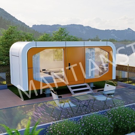 Casas móviles modulares de dos pisos cápsula espacial casa de vacaciones apartamento turístico punto escénico cápsula de manzana desmontaje alojamiento residencial