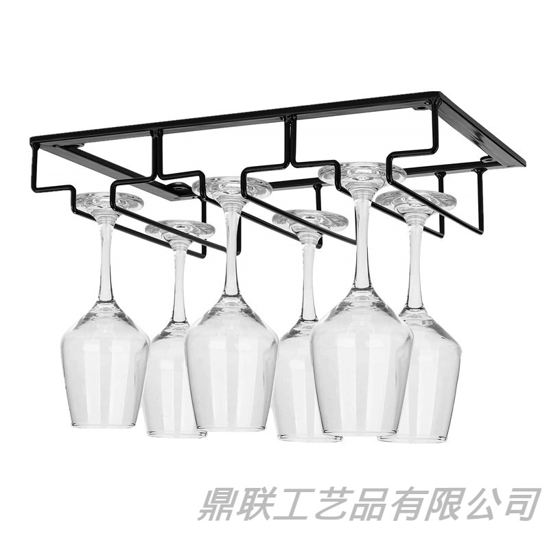 Amazon caliente ángulo recto creativo boca abajo sostenedor de la taza de vino cocina boca abajo gabinete del vino del hogar bar taza de cristal colgante