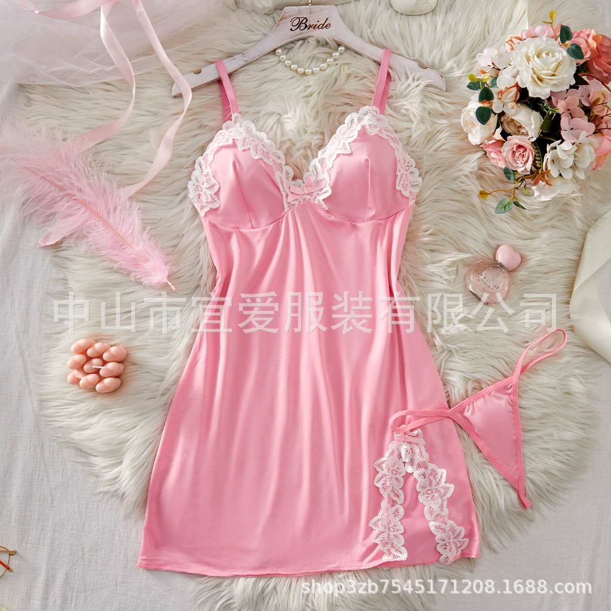 Европейское и американское эротическое нижнее белье, чтобы собрать сексуальный глубокий v бант на боковой стороне