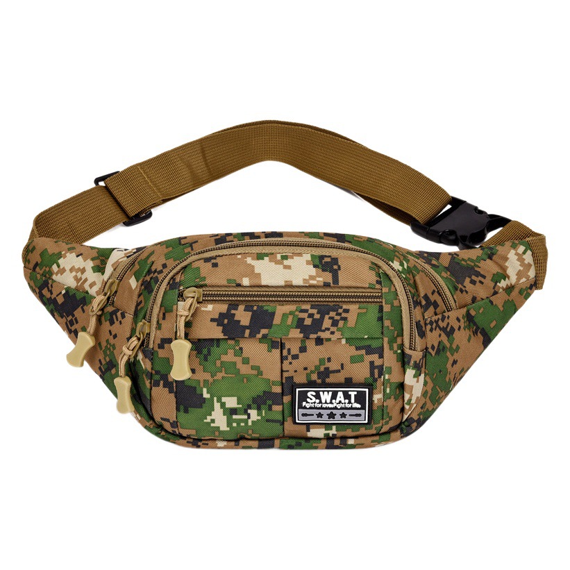 Nuevo bolso de la cintura de los hombres de múltiples capas de cuatro cremallera de los hombres corriendo fitness deportes al aire libre de ocio de Las Mujeres de Viaje teléfono móvil monedero de la moneda