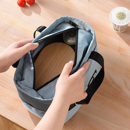 PEVA insulated lunch bag, simple and fashionable portable lunch box storage bag, travel picnic lunch bag manufacturer wholesale