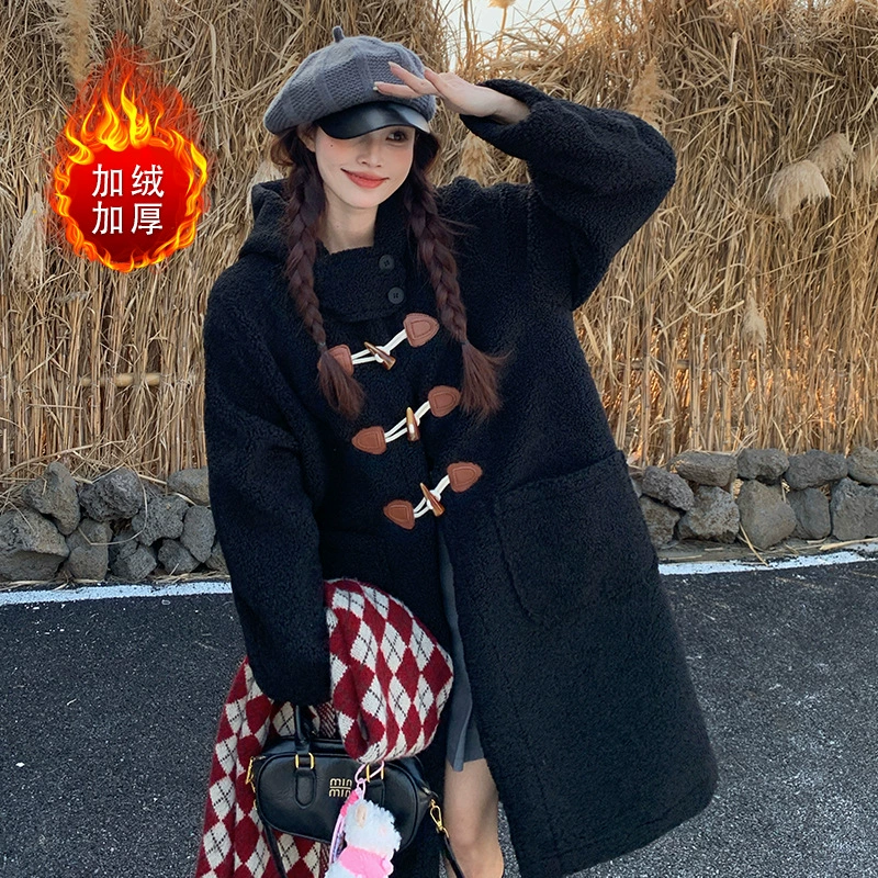 Warm velvet down jacket, plus size