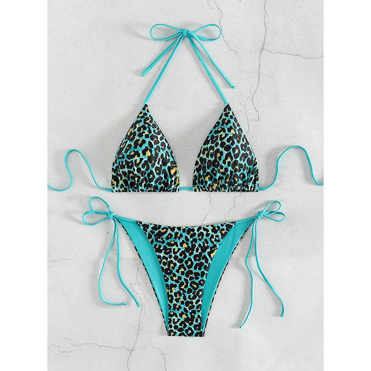 Leopard Bikini Set Für Damen Sexy Zweiteiliger Badeanzug_voghion.com