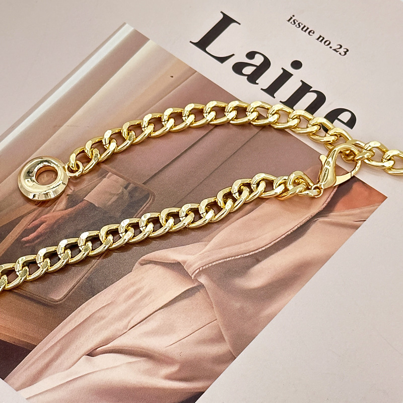 Sweet Solid Color Alloy Chain Women's Waist Chain 1 Piece display picture 10