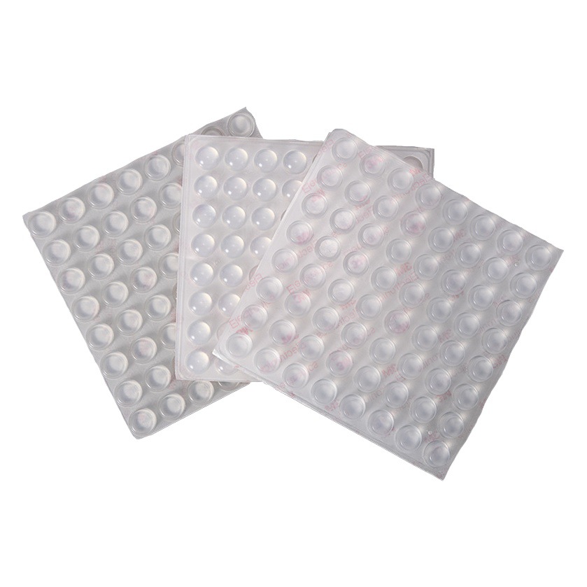 Cilíndrico transparente silicona anti-colisión grano gabinete puerta anti-colisión pegatinas muebles silicona pie estera antideslizante estera resistente al desgaste de vidrio estera de goma