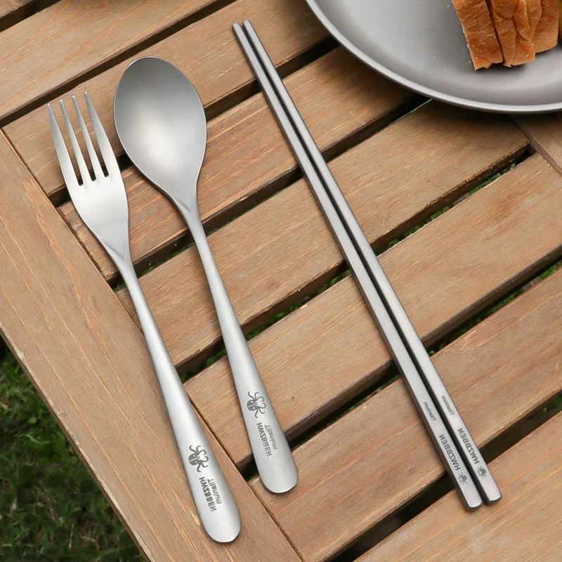 Classic travel ultra light handheld tableware for camping, chopsticks
