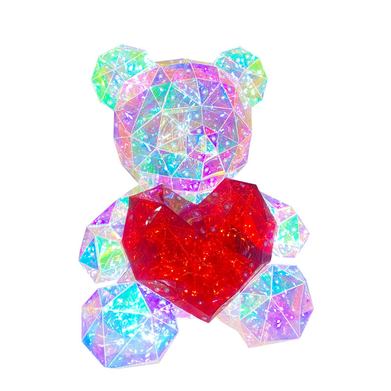 Regalo de cumpleaños para niñas creativo colorido luminoso oso muñeca conejo 520 regalo del Día San Valentín