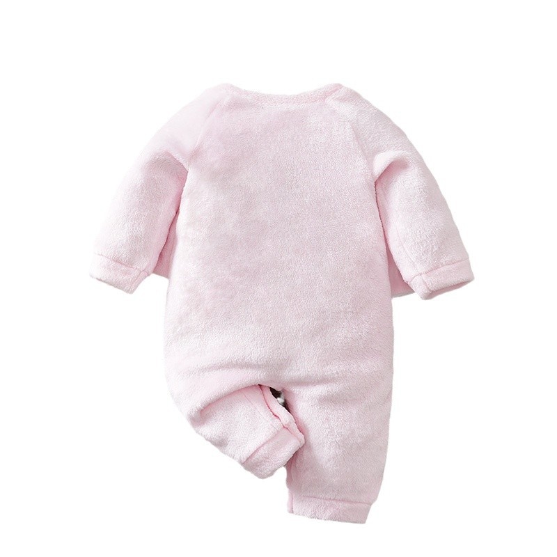 Winter flannel children's cartoon warm overall to go out