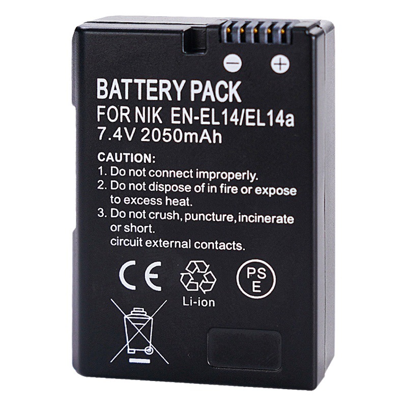 EN-EL14/una batería adecuada para Nikon Cámara D3200 D3400 D5100 D5200 D5400 D5600
