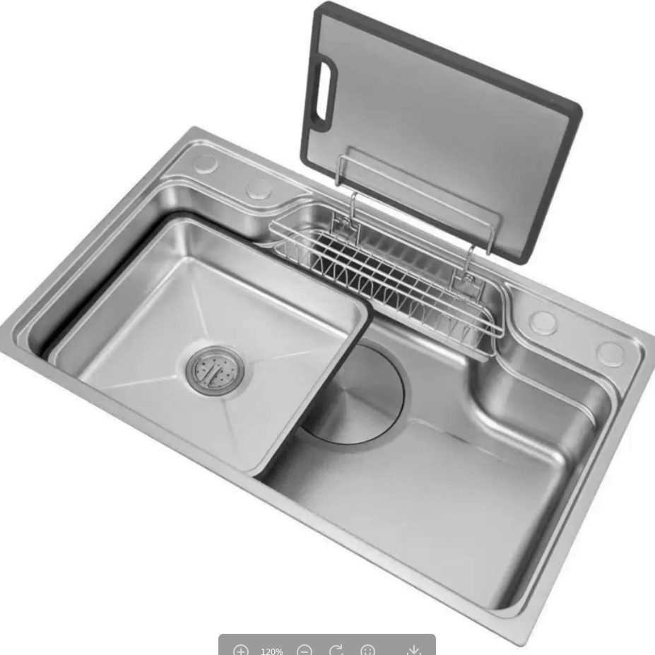 Red Sol Rojo estilo grande fregadero de la cocina 304 de acero inoxidable cuenca vegetal fregadero bajo el fregadero hecho a mano