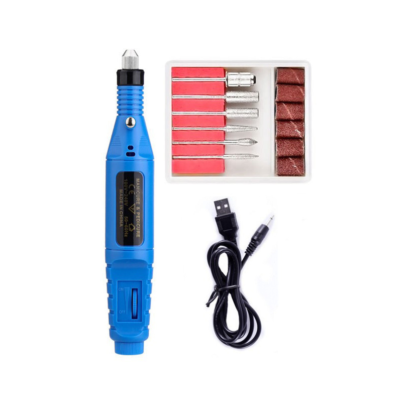 Máquina de pulido de uñas portátil USB tipo pluma herramienta de uñas eléctrica removedor de esmalte de uñas removedor de piel muerta transfronteriza