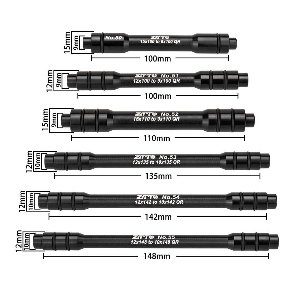 Eje de conversión de tambor de bicicleta de bicicleta de montaña ZTTO Eje de conversión de tambor de flor 12/15 a 9 eje de conversión de liberación rápida de aleación de aluminio