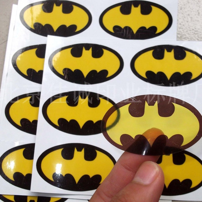 供应彩色透明不干胶标签 椭圆透明卡通标签