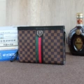 Brown Check Shield Square Bag