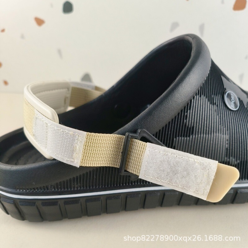 Slippers with Adjustable Heel Strap, Clogs with Back Strap, Sandals Repair and Replacement Shoelaces with Magic Buckle Bonding