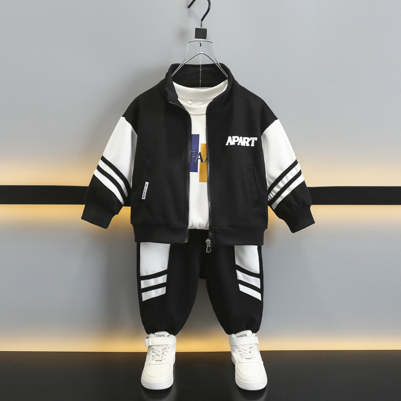 5847 Traje deportivo para niños 2025 nueva primavera y otoño Ropa para niños Ropa de celebridades de Internet para niños Traje de dos piezas para bebés