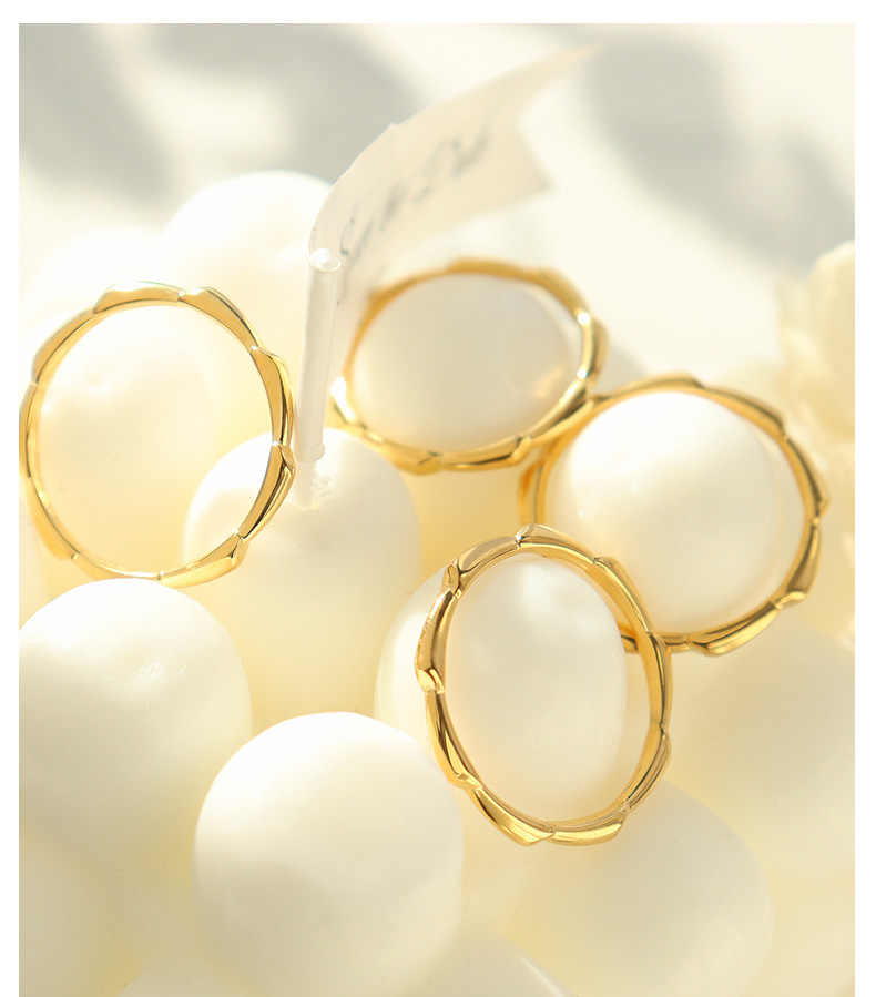 Korean fashion simple titanium steel ring female