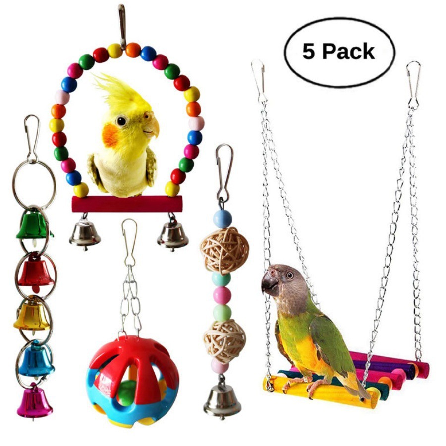 Juegos de juguetes de pájaros explosivos transfronterizos de artículos de pájaros roer y tirar juguetes de pájaros para aliviar el aburrimiento escaleras columnas juguetes de loros image 7