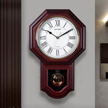 金钟宝老式挂钟客厅中式复古石英钟音乐报时家用时钟静音石英钟表