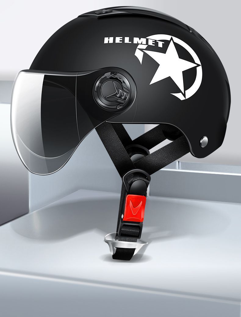 GB Certified Electric Battery Car Helmet Summer Universal Harley Portable Half Helmet Motorcycle HD Helmet