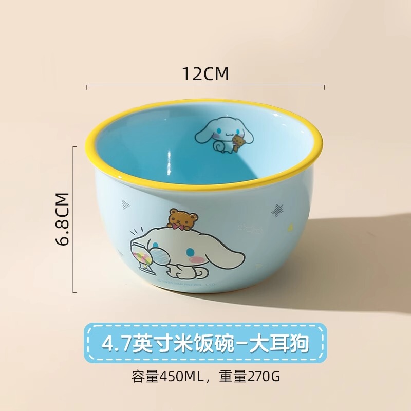 サンリオセラミックボウル家庭用食事ボウルハローキティライスボウルスープボウルヌードルボウルかわいいガーリーハート食器|undefined