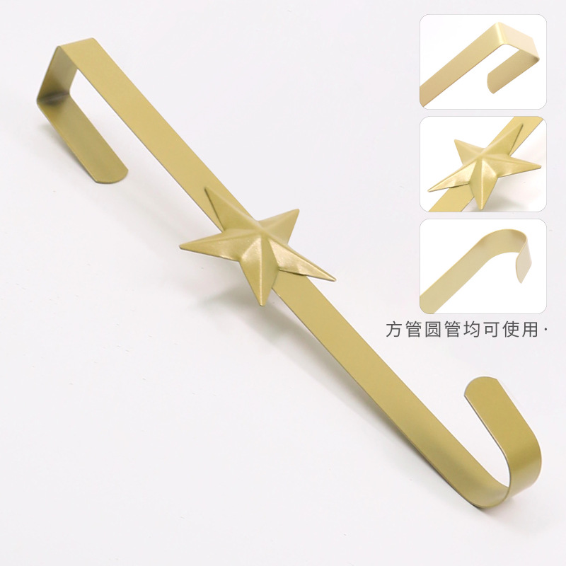 ドアの後ろの収納バッグ、バッグの装飾用フック、クリエイティブなクリスマススノーフレークフックパターン、ガーランドクリエイティブフック|undefined