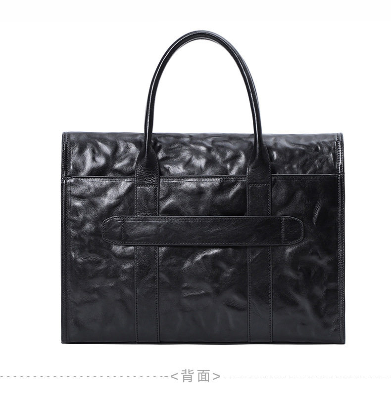 Túi xách tay nam da bò lớp đầu vân vân tay, túi công sở đựng laptop 15 inch 39×9×29 cm — Lớp lót nỉ flannel cao cấp thuộc da thực vật, Lớp lót flannel cao cấp chi tiết 16