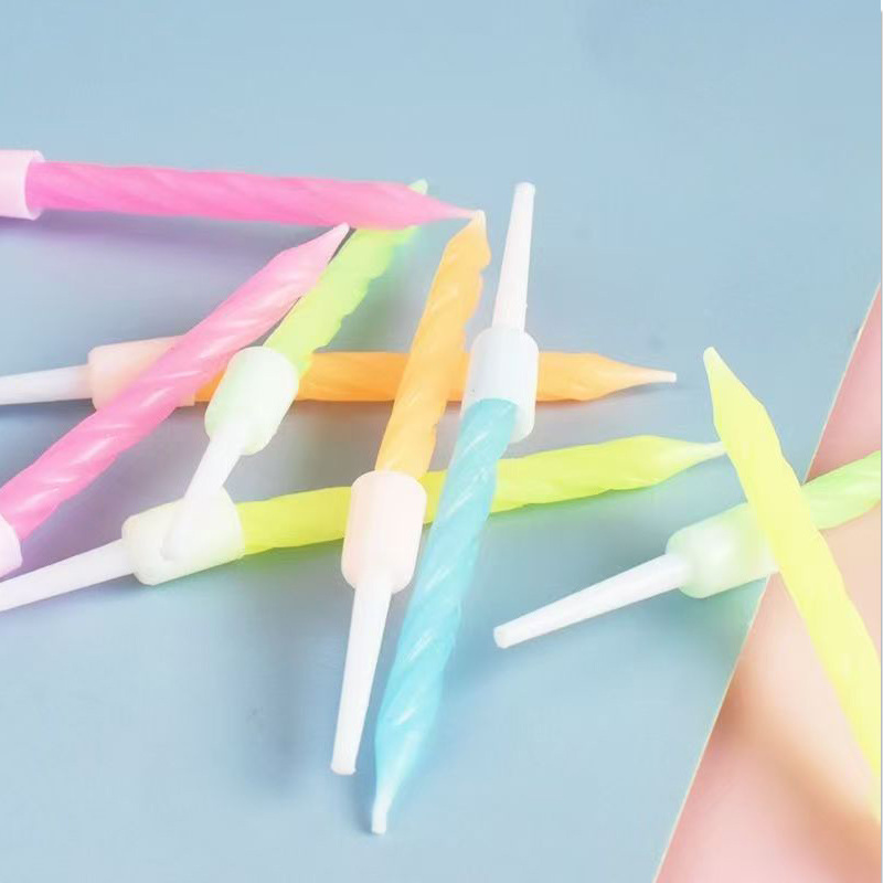 Tarjeta de succión pequeña vela colorida vela de cumpleaños tarta de decoración de curva fiestas horneado curva al por mayor