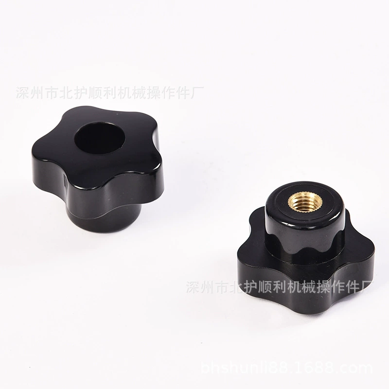 Готовая резьбовая bakelite ручка с пятью звёздами M8*40-20, ручка с дыркой под цветок с цветком сливовым, дверная ручка