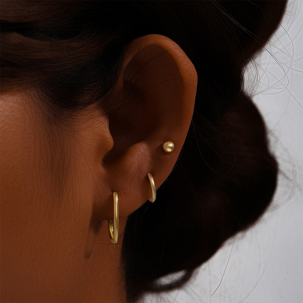5g Weight 925 Sterling Silver Ear Needle Material December Birthstone Turquoise, Zircon Inlay Material Earrings Classification 3 Pieces Set Quantity Holiday, Daily Occasion 925 Sterling Silver Material Geometric Pattern Women's Gender Plating, Inlay Design Simple Style Style 3 Pieces Set 925 Sterling Silver Turquoise Zircon Geometric Earrings 23