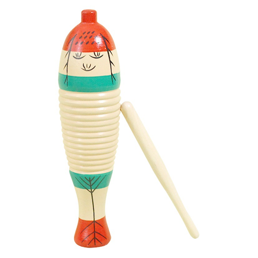 Artesanía de madera para niños peces rana silbato instrumento de percusión para niños juguetes de Kindergarten juguetes de educación temprana al por mayor