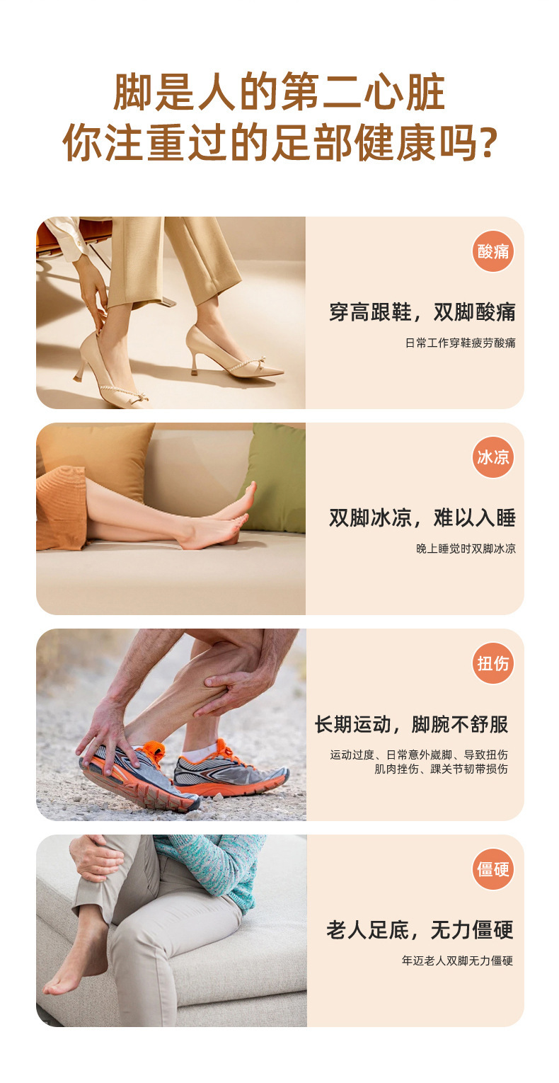 Angelica Dahurica Polygonatum Heat Therapy Booties Electric Warming Foot Covers for Legs and Ankles key features