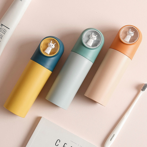Portable Creative Tooth Box Travel Toothbrush Cup Mouthwash Cup Plastic Cup INS Little Rabbit Cute Toothbrush Cup Its