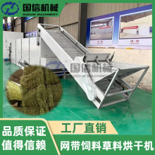 黑燕麦草苜蓿草履带烘干机 花生秧秸秆烘干机 网带饲料草料烘干机