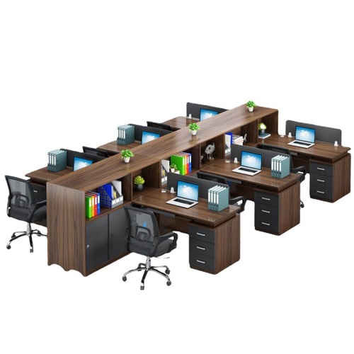 Office furniture set with large storage, financial office desk cabinet, manager's desk, workstation, staff computer desk