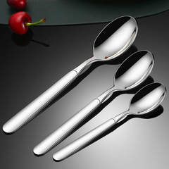 316 Stainless Steel Spatula Household Thick Long Handle Eating Spoon Wholesale Stainless Steel Tableware Children Ladle
