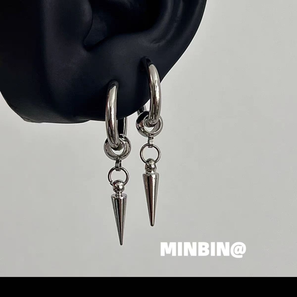 Titanium Steel Earrings for Boys, Cool and Handsome Earrings for Women, High-End Hip-Hop Punk Earrings, Neutral Style Earrings
