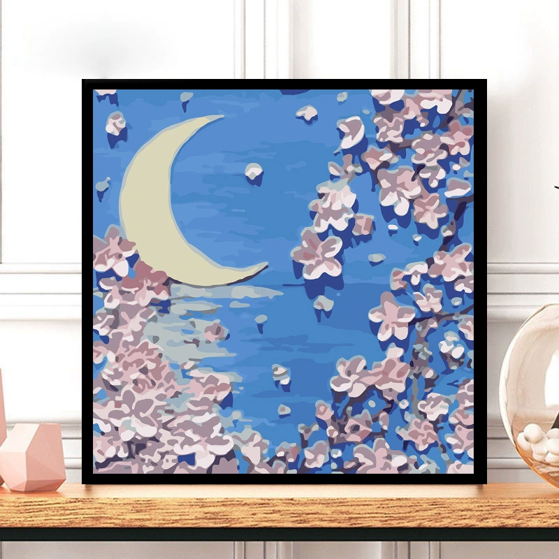 Tulip DIY numeric oil painting handmade filled oil painting floral landscape coloring therapeutic hand-drawn beautiful wall art