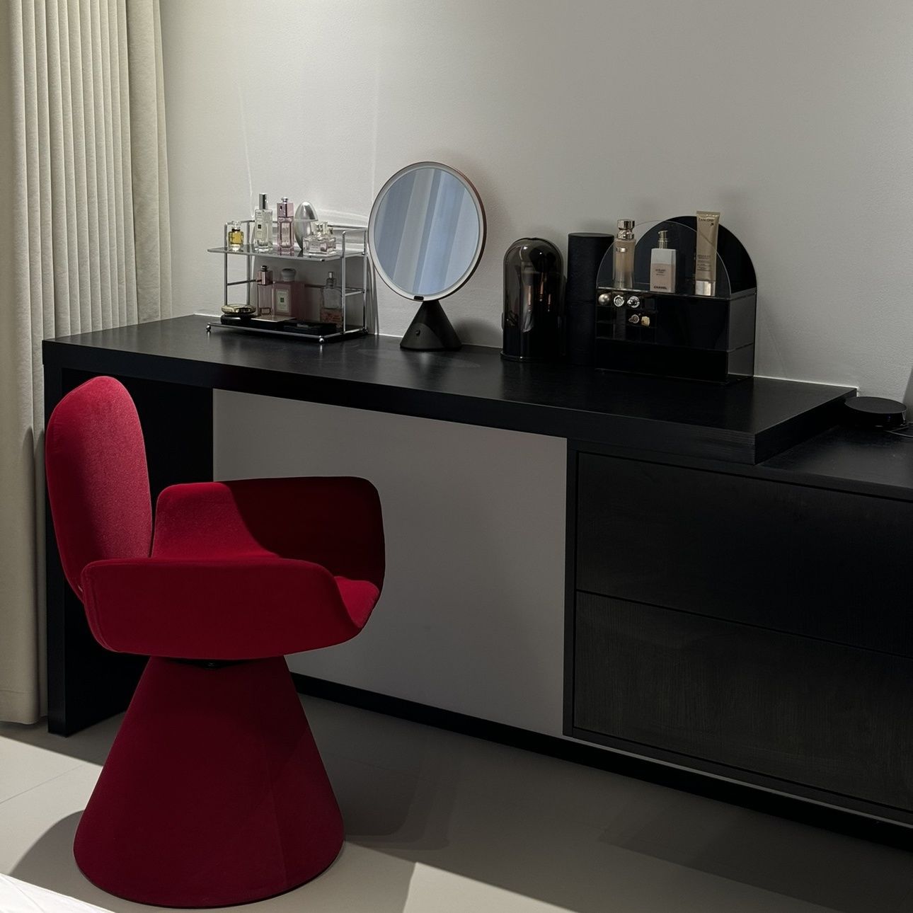 【qi yu】streamer chair-burgundy-flannel