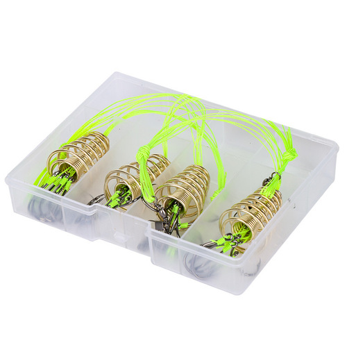 Spring Explosion Hook Ise Ni Fish Hook Fishing Gear Box Set Anti-Hang Bottom Explosion Hook Fluorescent Line Fishing Hook Wholesale