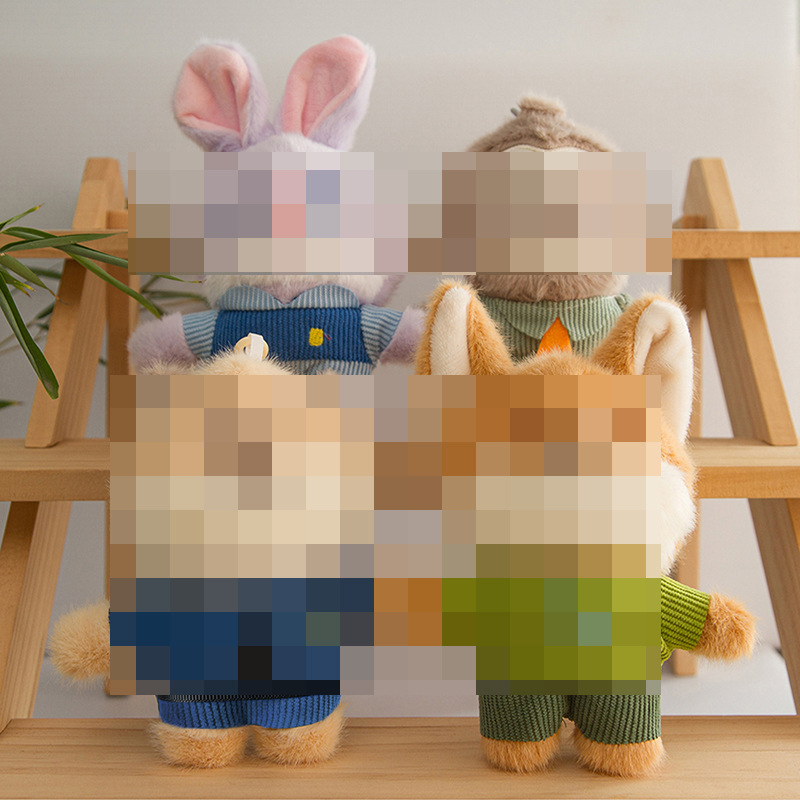 疯狂の动物城狐狸兔子毛绒玩具挂件婚礼抛洒娃娃情侣公仔玩偶批货