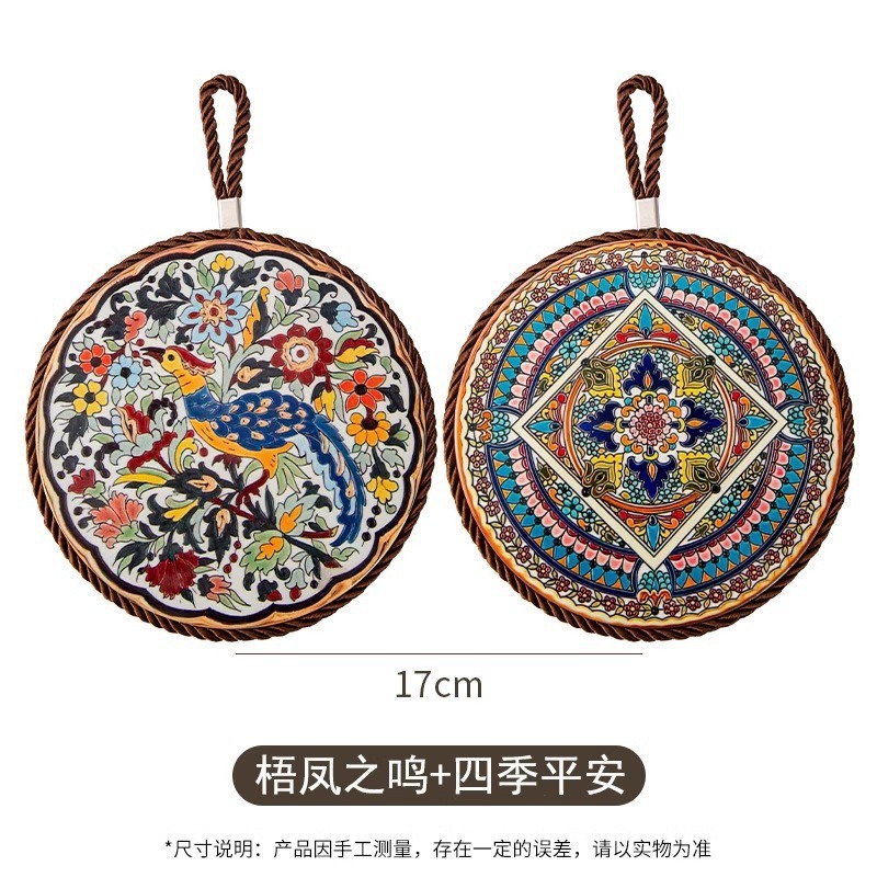 复古隔热垫耐高温砂锅防烫垫珐琅锅垫子陶瓷新中式餐桌防滑餐盘垫|undefined
